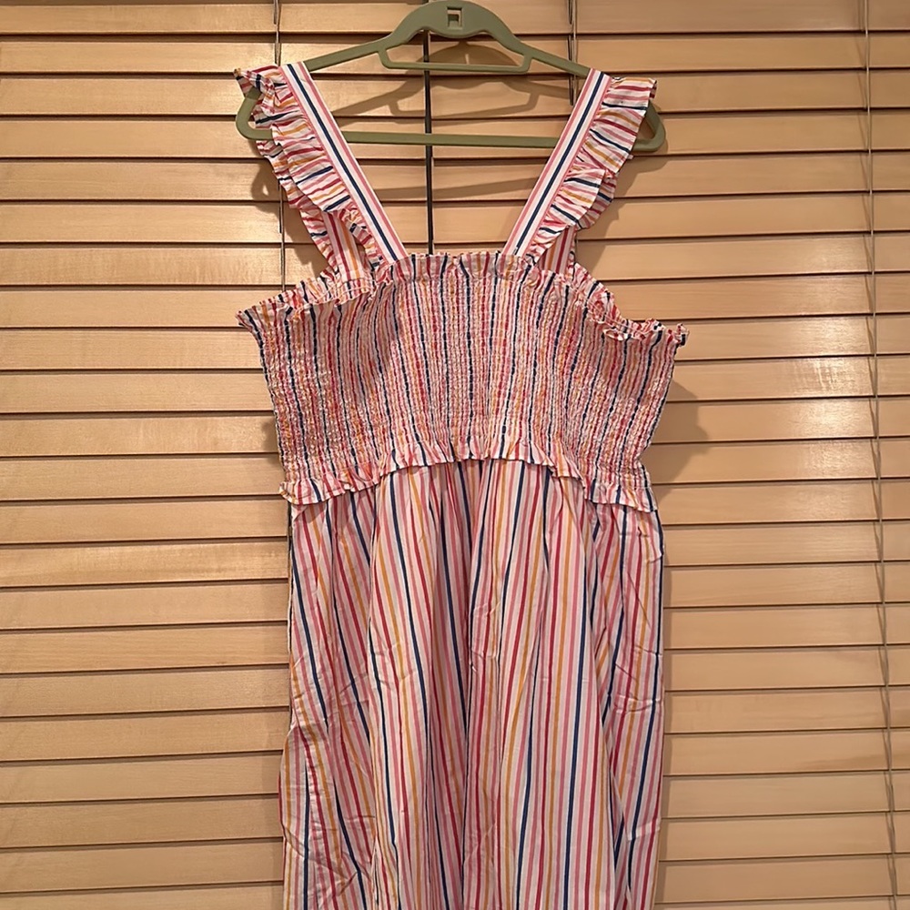 Draper James Kimberly Smocked Striped Midi Dress - Picture 5 of 13